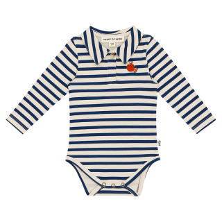 House Of Jamie Romper Creme/Blauw Strepenprint