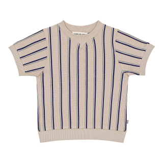 House Of Jamie T-shirt Beige/Blauw Strepenprint