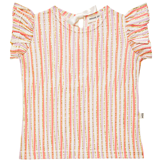 House Of Jamie T-shirt Creme/Roze/Paars Strepen