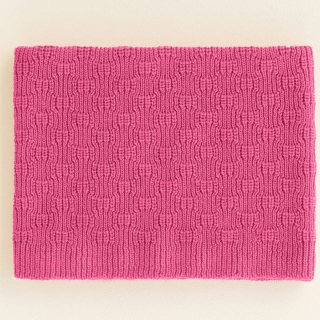 HVID Sjaal Gigi Fuchsia felroze merinowollen colsjaal met golvend breipatroon
