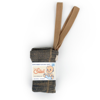 Silly Silas Footless Tights Charcoaly Brown