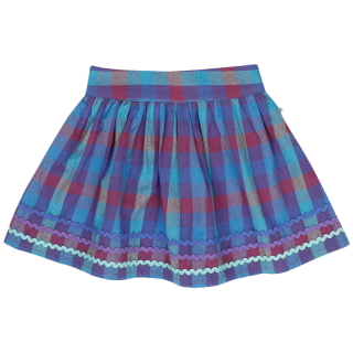 Jenest Rok Blauw/Paars Ruiten