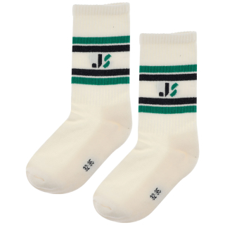 Jenest Sok Creme/Groen/Zwart JS Strepen