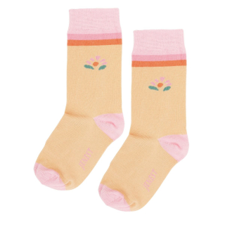 Jenest Flower socks peach orange meisjes sokken bloemenprint te koop bij Pudilo