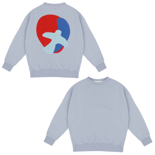 Jenest Sweater Blauw/Rood Vogel