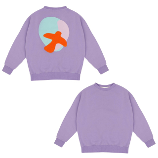 Jenest Sweater Paars/Blauw/Roze Vogel
