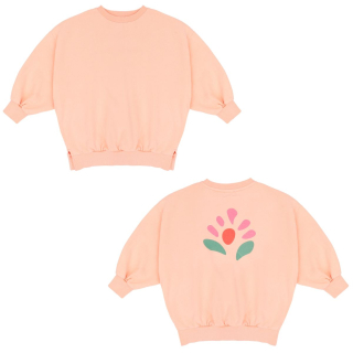Jenest Pippa sweater peach orange bloemprint