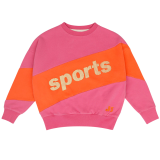 Jenest Sweater Roze/Oranje Sports Streep