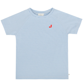 Jenest T-shirt Blauw/Creme Strepen