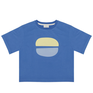 Jenest T-shirt Blauw/Geel Rond