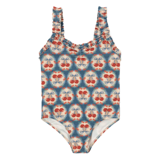 Konges Slojd Badpak Blauw/Creme/Rood Kers