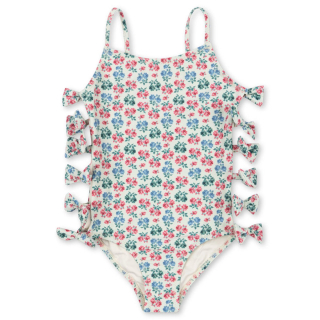 Konges Slojd Badpak Groen/Roze/Blauw Bloemen Strikken
