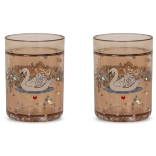 Konges Slojd Beker Zwanenprint 2 Stuks Glitter