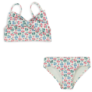 Konges Slojd Bikini Groen/Rood/Blauw Bloemen Strik Evergreen