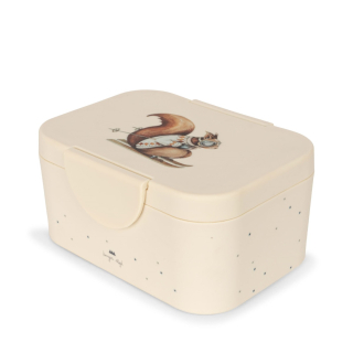 Konges Slojd Broodtrommel Beige Eekhoornprint