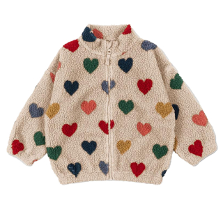 Konges Slojd Jas Beige/Rood/Blauw Teddy Hartjes