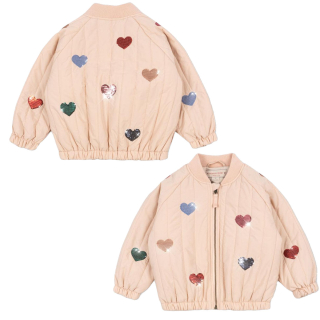 Konges Slojd Jas Roze/Rood/Blauw Hartjes Pailletten