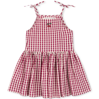 Konges Slojd jurk rood/creme geruit cherry