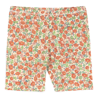 Konges Slojd Korte Broek Beige/Rood/Groen Bloemen Kaluka