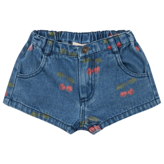 Konges Slojd korte broek blauw cherry denim