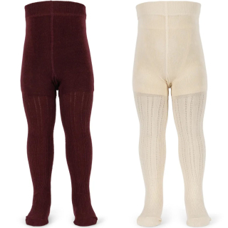 Konges Slojd Maillot Pointelle 2-Pack Rood Creme