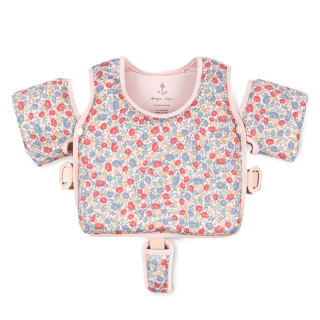 Konges Slojd Puddle Jumper Beige/Rood/Blauw Bloemen Fiola