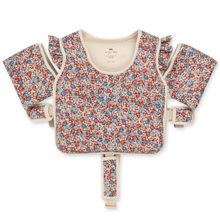 Konges Slojd Puddle Jumper Rood/Blauw Bloemenprint
