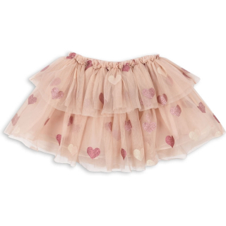 Konges Slojd Rok Roze/Rood/Creme Tule Hartjes
