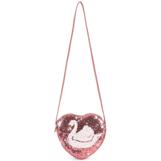 Konges Slojd Schoudertas Hart Zwaan Glitter Roze