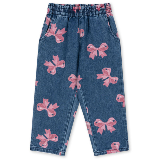 Konges Slojd Spijkerbroek Blauw/Roze Strikken