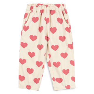 Konges Slojd Spijkerbroek Creme/Roze Hartjes