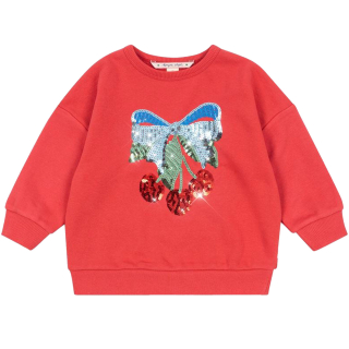 Konges Slojd Sweater Rood Kers Pailletten