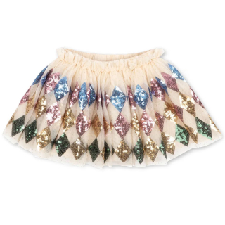 Konges Slojd Tule Rok Ruit Pailletten Creme Multi