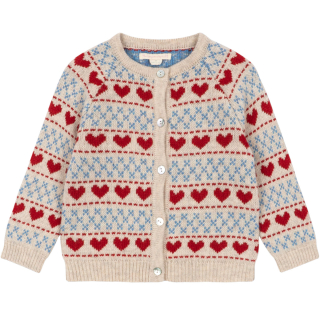 Konges Slojd Vest Belou Hartjes Beige Rood