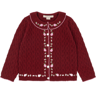 Konges Slojd Vest Rosier Bloemen Rood