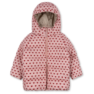 Konges Slojd Winterjas Roze/Rood Hartjesprint