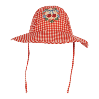 Konges Slojd Zonnehoed Rood/Creme Ruiten Kers