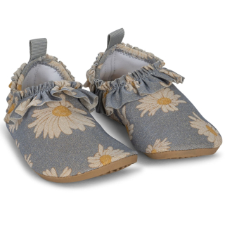 Konges Slojd Zwemschoenen Blauw Glitter Bloemen Daisy Bleu