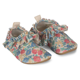 Konges Slojd Zwemschoenen Beige/Rood/Blauw Bloemen Fiola