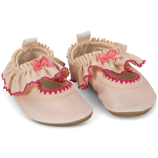 Konges Slojd Zwemschoenen Creme/Roze Ruffle Strik