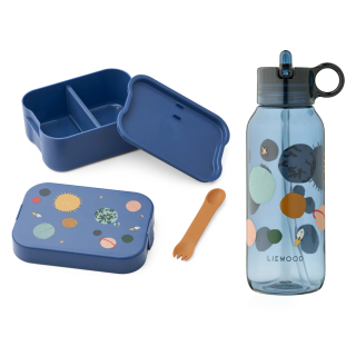 Liewood Broodtrommel En Drinkfles Set Chelsey Universum 500 ML