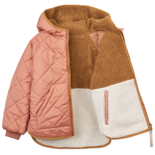Liewood Jas Jackson Tweezijdig Roze/Creme/Bruin
