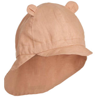 Liewood Zonnehoed Gorm Linen Roze Oortjes