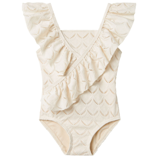 Lil Atelier Badpak Creme Kant Turtledove