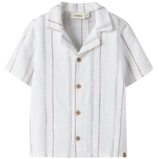 Lil Atelier blouse creme strepen coconut milk