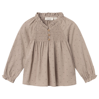 Lil Atelier Blouse Roze Stippenprint