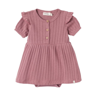 Lil Atelier Jurk Roze Rib