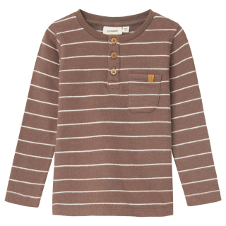Lil Atelier Longsleeve Bruin/Creme Strepen Shitake