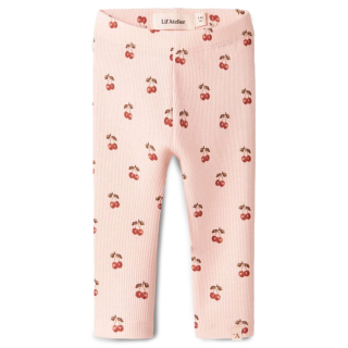 Lil Atelier Legging Roze Kersen Silver Peony Baby
