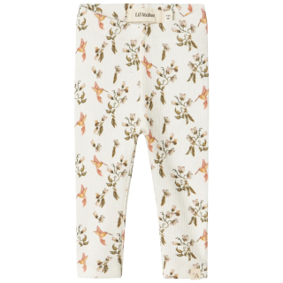 Lil Atelier Legging Wit Bloemen Coconut Milk
